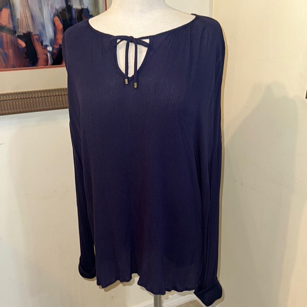 Juicy Couture Top - Tie Neck Gauze Women's Top Size XL